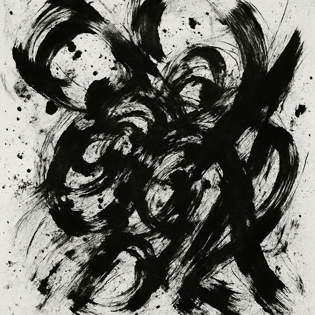Abstract brush strokes